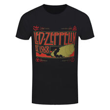 Led Zeppelin T-Shirt & Smoke Rock Band New Black Official