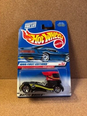 Hot Wheels--1999 First Editions #8--Semi-Fast--Light Green Stripe Variety - Image 1 of 2