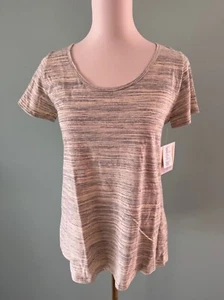Women's LuLaRoe Classic T-Shirt Size XS Gray Cream Short Sleeve Top - Picture 1 of 5