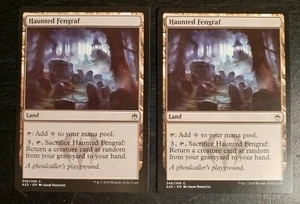 2x Haunted Fengraf Masters 25 2018 Mtg Magic Card Colorless Land Mana 240 - Picture 1 of 2