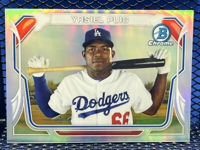 2014 Bowman Chrome Mini Card YASIEL PUIG Los Angeles Dodgers - Image 1 of 2