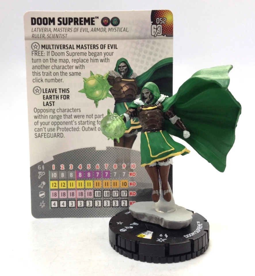 Heroclix Avengers 60th Anniversary set Doom Supreme #052 Chase figure w/card! - Image 1 of 1