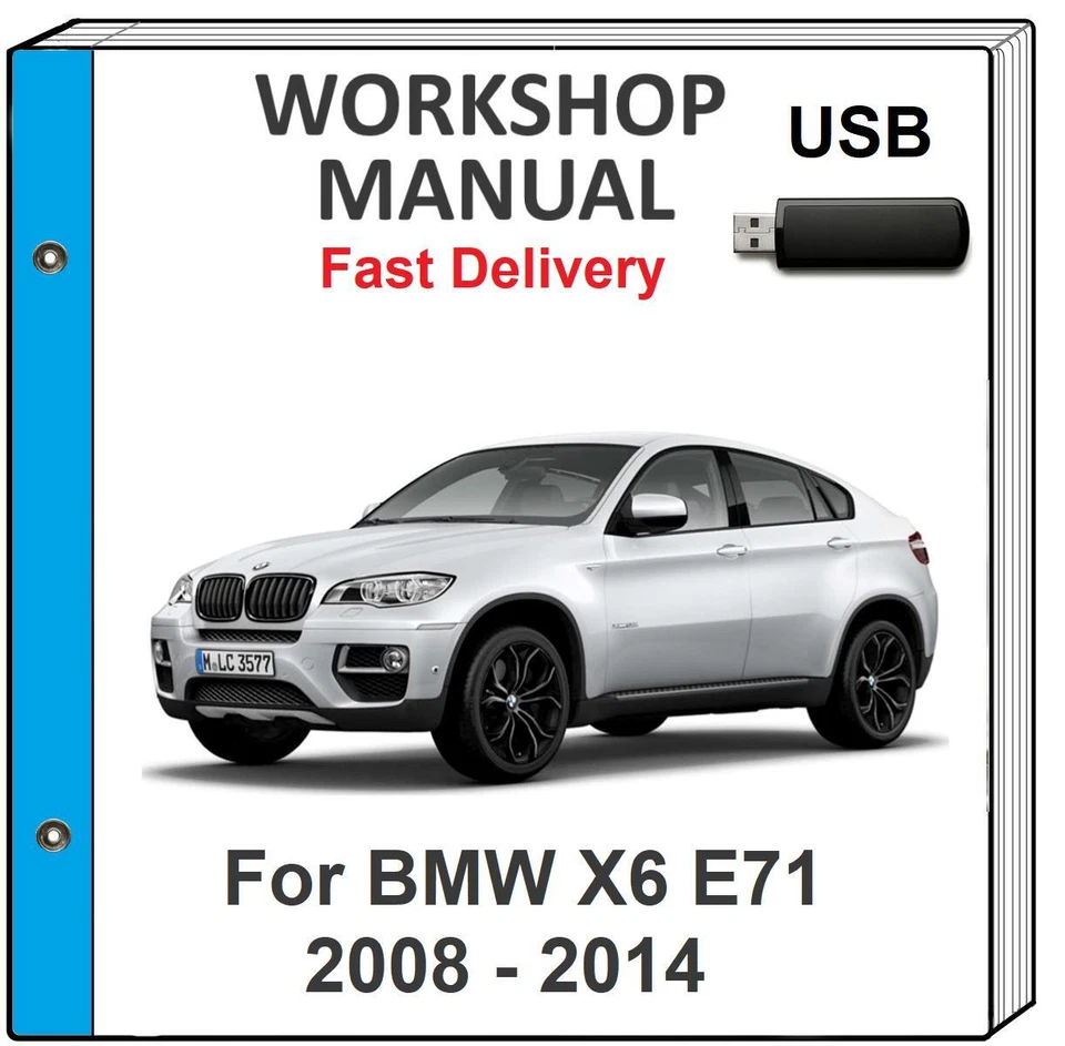 BMW X6 E71 2008 2009 2010 2011 2012 2013 2014 SERVICIO REPARACIÓN TALLER MANUAL USB Foto 1 de 1