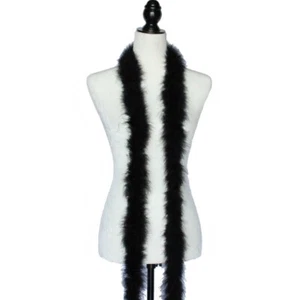 Black 22 Grams Marabou Feather Boa 6 Feet Long Crafting Sewing Trim - Picture 1 of 1