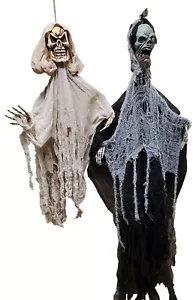 (2) Halloween hängender Geist gruselig grimmiger Sensensenmann Skelett Gartendekor 35 Zoll - 54 Zoll - Bild 1 von 11