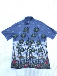 Boca Classics Hawaiian Shirt Mens S Button Up Floral PalmTrees Island Wear - Picture 1 of 16