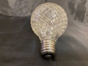 Crystal Cut Glass Oversized General Electric Light Bulb 750 Lumens Regular Base - Picture 1 of 3