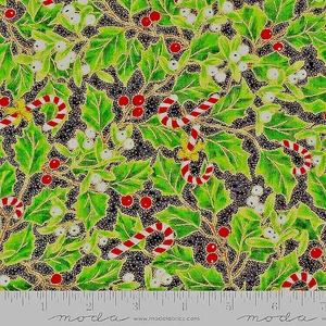 Moda Fabrics#33662 15M "MERRY MANOR METALLIC"   PRICE IS FOR 1 YARD - Picture 1 of 1