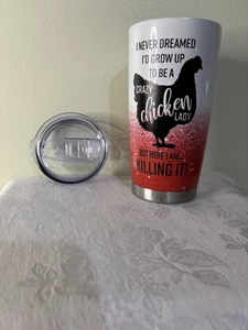 Crazy Chicken Lady 20 oz Stainless Steel Tumbler - Picture 1 of 6
