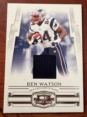 2007 Donruss Threads Authentic Game-Worn Material, #101 Ben Watson  Patriots  - Image 1 of 2
