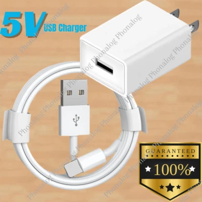 USB Wall Charger Block Fast Charging Cable For iPhone 6 7 8 SE XR XS 11 12 13 14 - Image 1 of 4