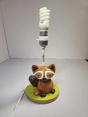 Baby Raccoon Nursery Lamp Childrens Night Light Lambs & Ivy Decor 2016 - Tested - Image 1 of 4