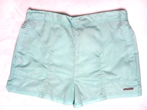 REEBOK WOMENS ATHLETIC SHORTS BODY/CORPS MINT GREEN SZ LARGE DRAWSTRING QUICKDRY - Picture 1 of 13