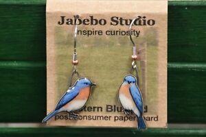 Jabebo Earrings Bluebirds Eastern