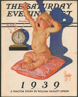 Saturday Evening Post December 31 1938 New Year's Baby 1939~ JC Leyendecker - Image 1 of 4