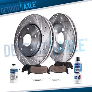 325mm Front Drilled Brake Rotors Ceramic Pads for 2001 2002-2005 BMW 330i 330Xi - Picture 1 of 9