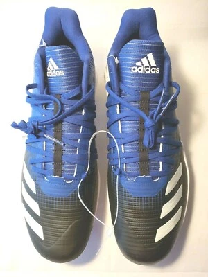 Chuteiras masculinas Adidas Afterburner 6 ADIZERO tamanho 11.5 metal MSRP $75.00 2055 - Imagem 1 de 4