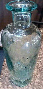Large 11" X 4" Recycled Thick Green Glass Vase Apothecary Jar No Cork No Flaws - Picture 1 of 4