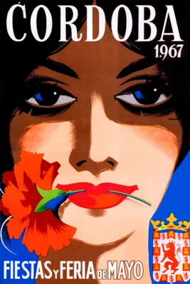 Cordoba 1967 Vintage Festival Advertising Art Wall Room Poster - POSTER 20x30 - Image 1 of 3