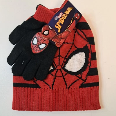 Conjunto de guantes sombrero de invierno para jóvenes Spiderman Marvel Boys Nickelodeon 2024 Foto 1 de 3