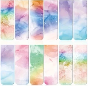 4er Set magnetische Lesezeichen mit Batik-Effekt ideal für Kinder und Erwachsene - Bild 1 von 5