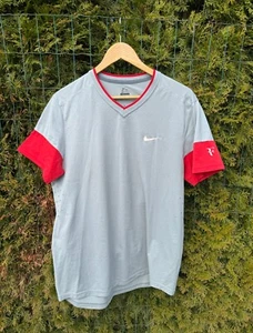 RODGER FEDERER RF ISSUE TENNIS SHIRT JERSEY 2014 FRENCH OPEN HALLE by NIKE COURT - Picture 1 of 13