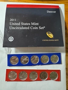 2011 US Mint UNC Coin Set Denver COBM-6059 - Picture 1 of 20