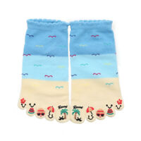 Femmes 2 Pack Japonais Dessin Animé Imprimé Cinq Toe Socks