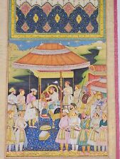 Darbar-e-Khas Painting Art Original Fine Intricate Mughal Court Scene Painting