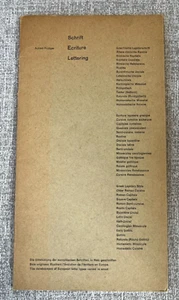 Schrift Ecriture Lettering Adrian Frutiger Copyright 1951 Printed in Switzerland - Picture 1 of 15