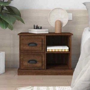 Mesita de Noche Mesa Auxiliar Armario con Cajones Estantes de Dormitorio vidaXL - Imagen 1 de 88