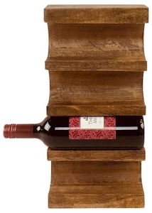 4 Flaschen Weinregal Holz Wandmontage Bar Wein Halter Display Dekor Aufbewahrung - Bild 1 von 3