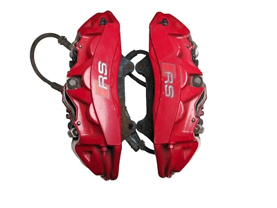 14-17 Audi RS7 FR FL Front Left Right 6 Piston Brake Caliper Set 390MM Brembo - Image 1 of 4
