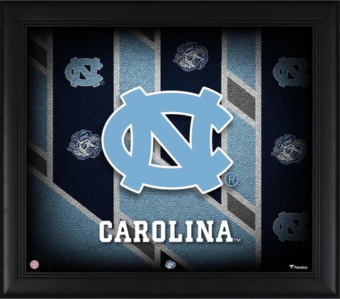 North Carolina Tar Heels Framed 15" x 17" Team Threads Collage Cover