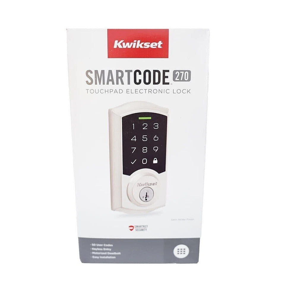 Kwikset SmartCode Electronic Touchpad SmartKey Deadbolt Lock - ‎9270TRL-15S