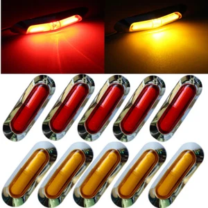 10x4LED Car Side Marker Tail Light Clearance Warning Lamp Trailer 12V 24V - Picture 1 of 10
