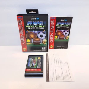 Jeopardy! Sports Edition (SEGA Genesis) Cib Complete w/ Manual & Reg.Card TESTED - Picture 1 of 17