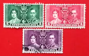 Canada Newfoundland #230-232 Coronation - Omnibus Issue Used - Picture 1 of 1