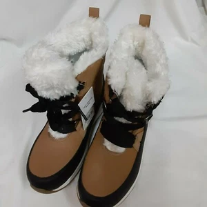 Cat & Jack Girls' Kasey Winter Boots Tan Color With Thermolite Insulation - Picture 1 of 7