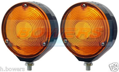2 GENUINE HELLA LOLLIPOP LOLLYPOP EARRING AMBER ORANGE TRUCK MIRROR LAMPS LIGHTS - Image 1 of 3