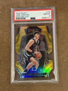 2022 Panini Select Jake Laravia RC Die Cut Gold /10 PSA 8
