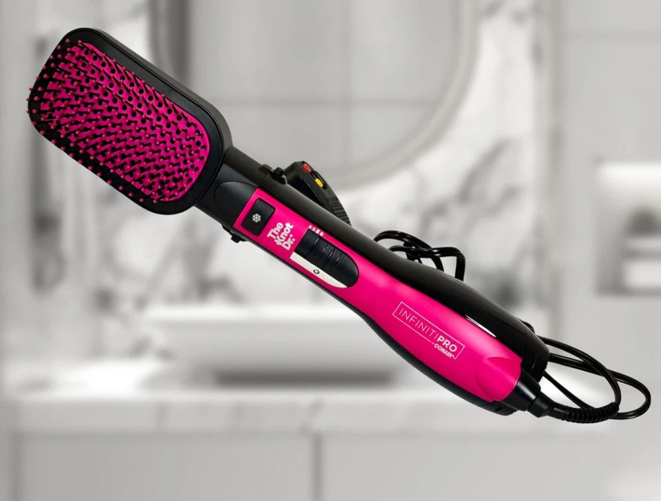 Secador de cepillo Conair Infinity Pro The Knot Dr. rosa negro cable de 6' 1000 W #BC120 Foto 1 de 3