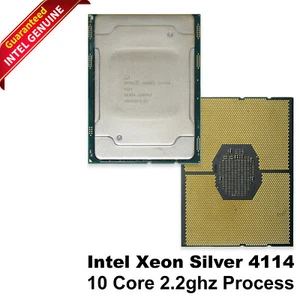 Lot Of 2 Intel Xeon Silver 4114 10-Core 2.2GHz CPUs 13.75MB L3 Cache SR3GK - Picture 1 of 4