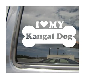 I Heart Love My Kangal Dog - Purebred Dog Bone Car Vinyl Decal Sticker 13544 - Picture 1 of 2
