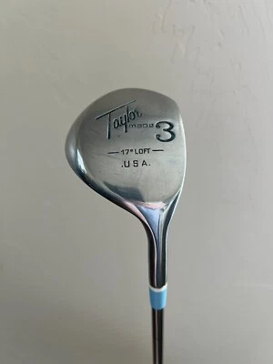 LADIES VINTAGE TAYLORMADE 17° LOFT 3 WOOD PITTSBURGH PERSIMMON METALWOOD - Image 1 of 4