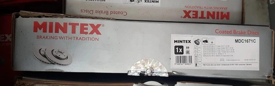 Disco de freno delantero único L/R se adapta a MERCEDES-BENZ Mintex MDC1671C Foto 1 de 1