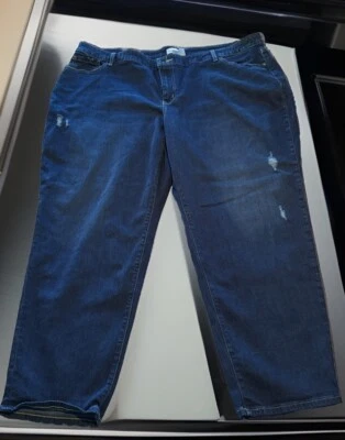 Jeans Lane Bryant Flex Magic Cintura Tiro Bajo Boyfriend Denim Oscuro Talla Grande 22 Foto 1 de 4