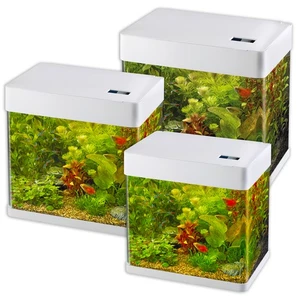 Superfish White LED Panorama Aquarium Fish Tank 17L/30/49L 320L/H Filter Kit - Picture 1 of 12