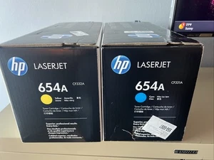HP Laserjet 654a Cyan and Yellow. CF331a CF332a - Picture 1 of 2