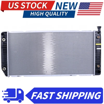 34'' Aluminum Radiator For Chevy GMC C/K 1500 2500 3500 Pickup Yukon 5.0L 5.7L - Image 1 of 4